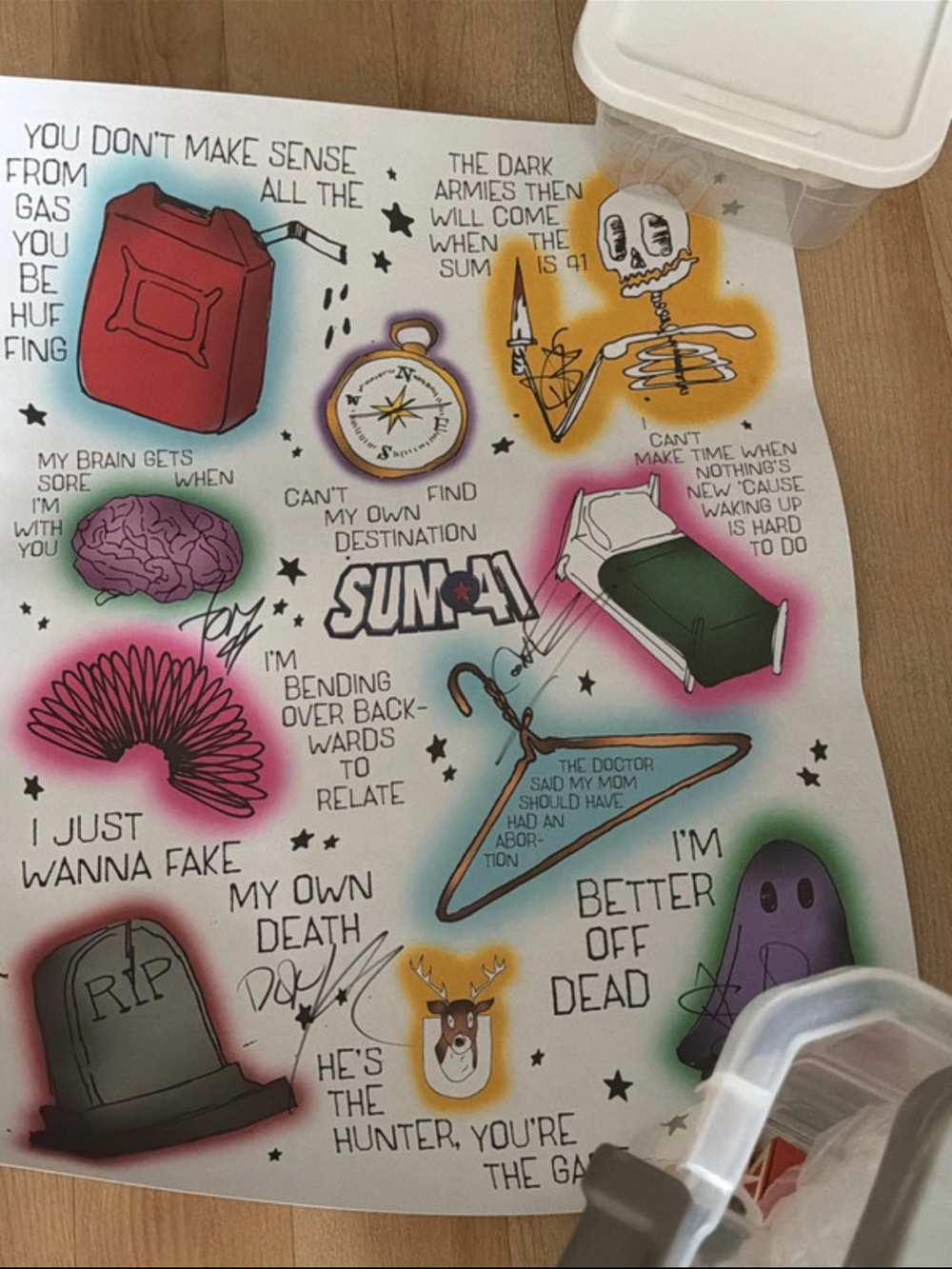Official Merchandise: Signed Sum41 Poster Only 3000 in existence!